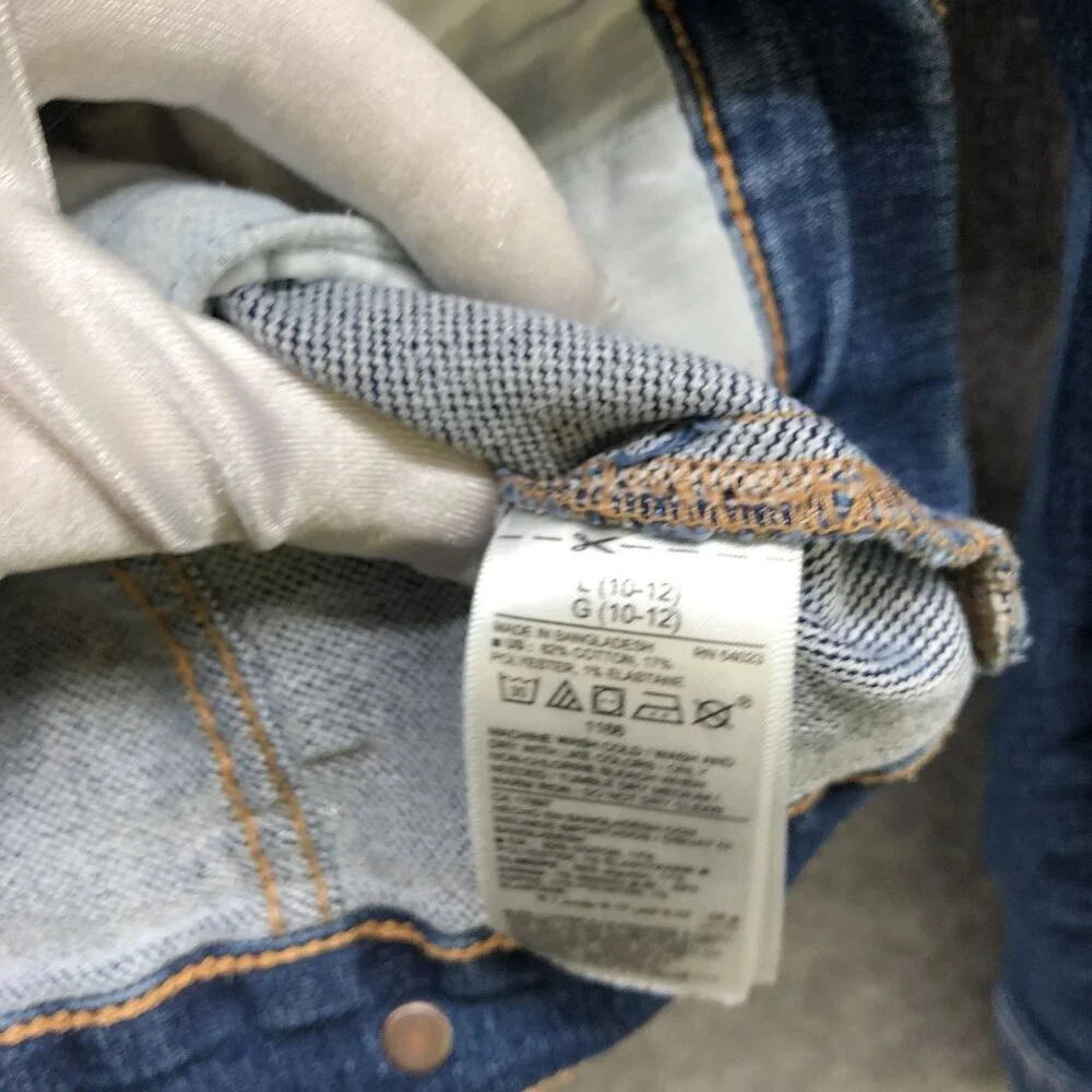 Old Navy Jean Jacket Kids L (10-12) Blue Denim‎ Classic Trucker